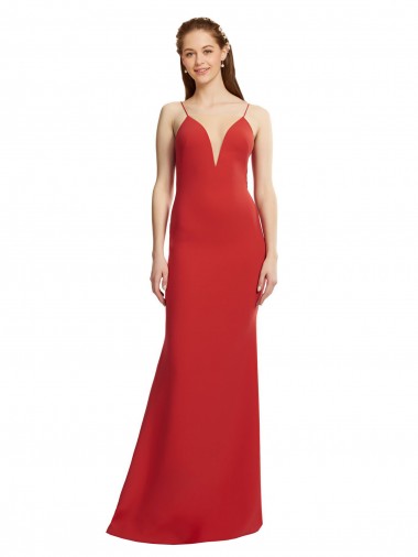 Long Red Sleeveless Mermaid Open Back Formal Evening Gown / Prom Dress / Bridesmaid Dress Birmingham
