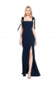 Long Dark Navy Sleeveless Trumpet Low Back Semi Formal Evening Dress / Prom Dress / Bridesmaid Dress Birmingham