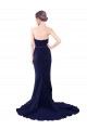 Sweep Train Dark Navy Sleeveless Mermaid Low Back Semi Formal Evening Dress / Prom Dress / Bridesmaid Dress Birmingham