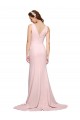 Sweep Train Pink Sleeveless A-Line V-Back Black Tie Evening Gown / Prom Dress / Bridesmaid Dress Birmingham