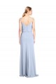 Long Light Sky Blue Sleeveless Sheath V-Back Formal Dress / Bridesmaid Dress Birmingham