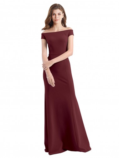Long Burgundy Gold Sleeveless Sheath Prom Dress / Bridesmaid Dress Birmingham