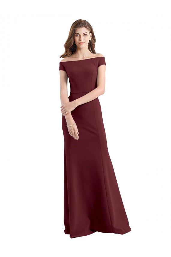 Long Burgundy Gold Sleeveless Sheath Prom Dress / Bridesmaid Dress Birmingham