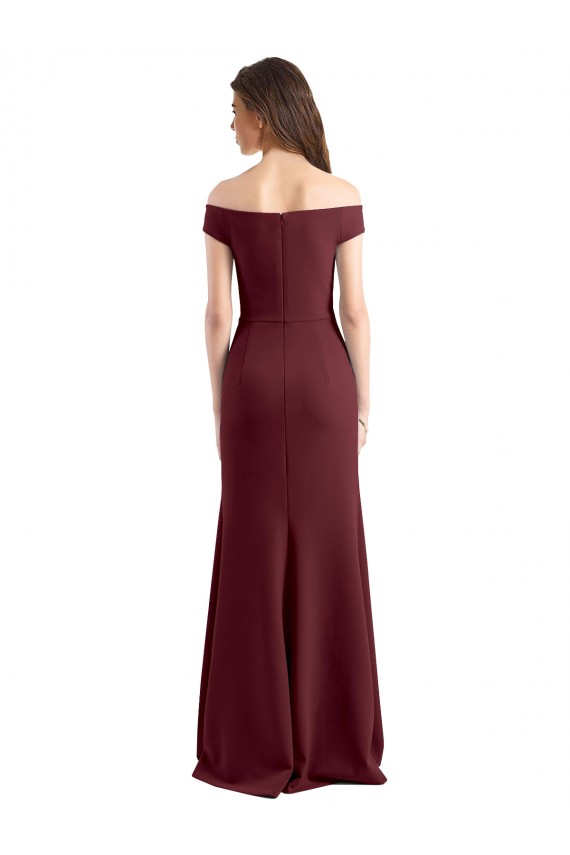 Long Burgundy Gold Sleeveless Sheath Prom Dress / Bridesmaid Dress Birmingham