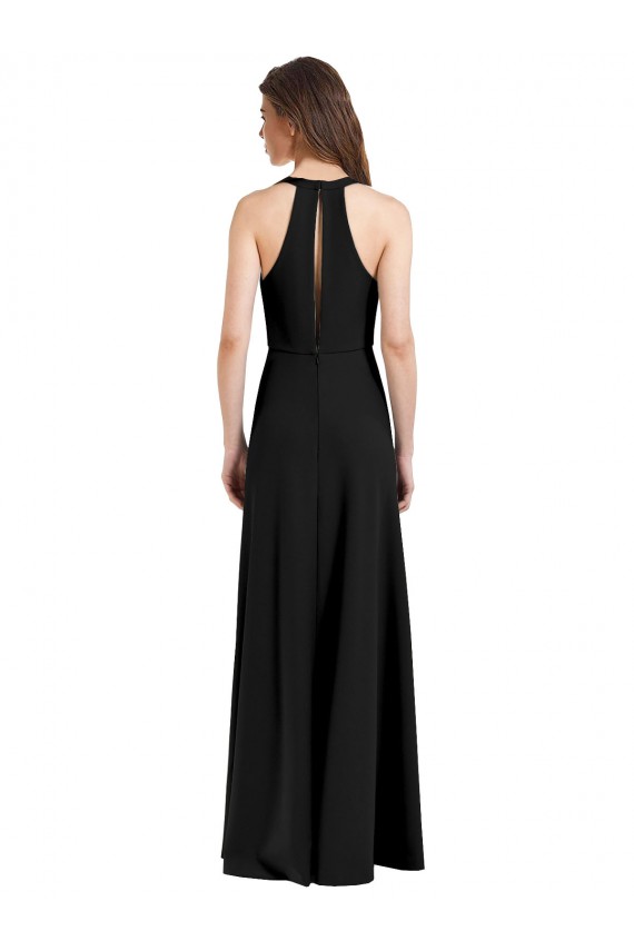 Long Black Sleeveless Sheath Front Slit Formal Evening Gown / Prom Dress / Bridesmaid Dress Birmingham