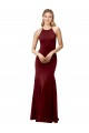 Long Burgundy Gold Sleeveless Mermaid Open Back Formal Evening Gown / Prom Dress / Bridesmaid Dress Birmingham