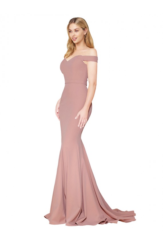 Sweep Train Dusty Pink Sleeveless Mermaid Formal Evening Gown / Prom Dress / Bridesmaid Dress Birmingham