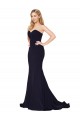 Sweep Train Dark Navy Sleeveless Mermaid Formal Evening Gown / Prom Dress / Bridesmaid Dress Birmingham