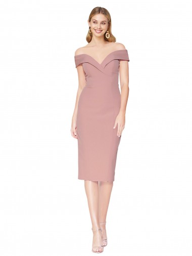 Knee Length Dusty Pink Sleeveless Mermaid Black Tie Evening Gown / Prom Dress / Bridesmaid Dress Birmingham