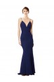 Long Navy Blue Sleeveless Mermaid Open Back Formal Dress / Bridesmaid Dress Birmingham