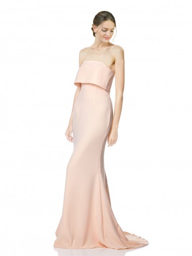 Long Nude Sleeveless Mermaid Black Tie Evening Gown / Prom Dress / Bridesmaid Dress Birmingham