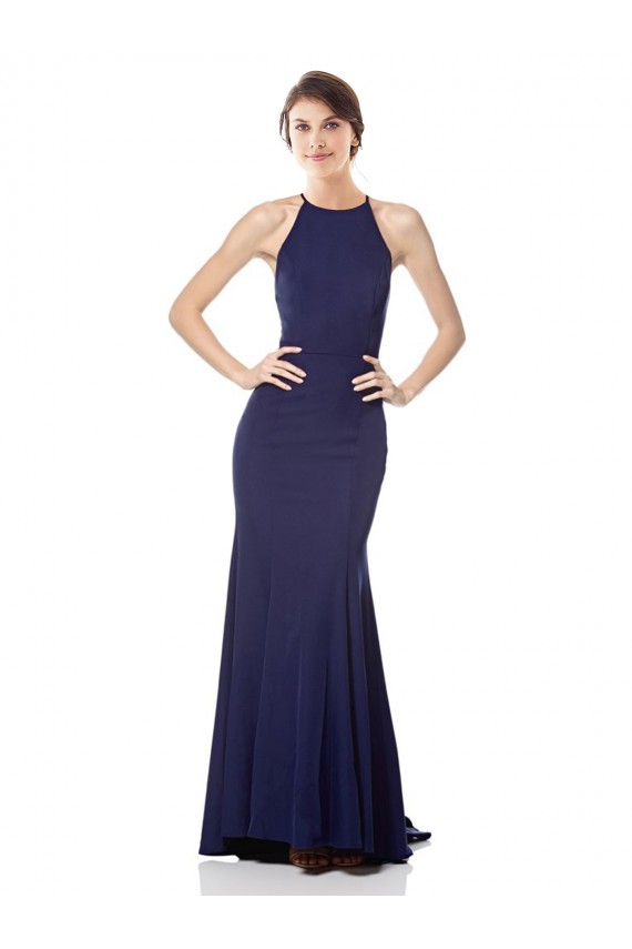 Long Navy Blue Sleeveless Mermaid Bridesmaid Dress / Formal Dress Birmingham
