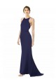 Long Navy Blue Sleeveless Mermaid Open Back Formal Evening Gown / Prom Dress / Bridesmaid Dress Birmingham