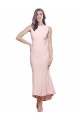 Midi Length Pink Sleeveless Sheath Low Back High Low Evening Gown / Prom Dress / Bridesmaid Dress Birmingham