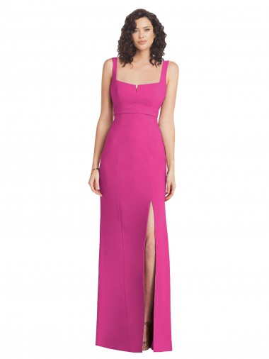 Long Fuchsia Sleeveless Trumpet Low Back Semi Formal Evening Dress / Prom Dress / Bridesmaid Dress Birmingham