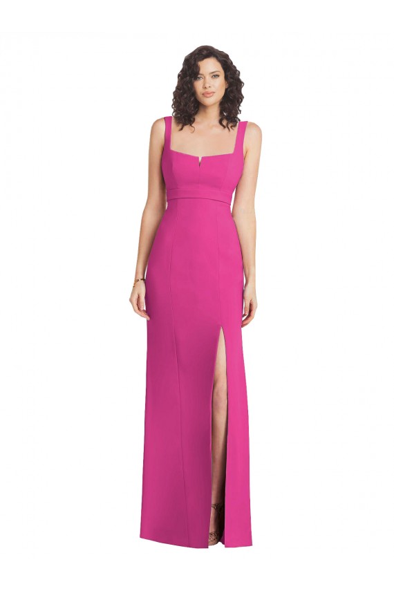 Long Fuchsia Sleeveless Trumpet Low Back Semi Formal Evening Dress / Prom Dress / Bridesmaid Dress Birmingham
