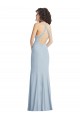 Long Light Sky Blue Sleeveless Trumpet Open Back Formal Evening Gown / Prom Dress / Bridesmaid Dress Birmingham