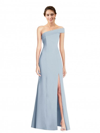 Long Light Sky Blue Sleeveless Trumpet Stretch Crepe Formal Evening Gown / Prom Dress / Bridesmaid Dress Birmingham