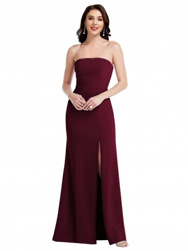 Long Burgundy Gold Sleeveless Trumpet Semi Formal Evening Dress / Prom Dress / Bridesmaid Dress Birmingham