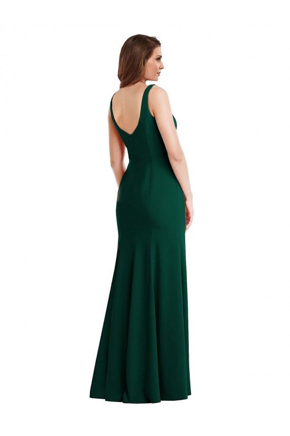 Long Midnight Green Sleeveless Trumpet Semi Formal Evening Dress / Prom Dress / Bridesmaid Dress Birmingham