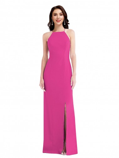 Long Fuchsia Sleeveless Trumpet Open Back Formal Evening Gown / Prom Dress / Bridesmaid Dress Birmingham