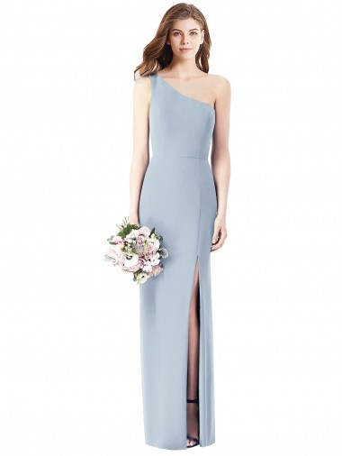 Long Light Sky Blue Sleeveless Trumpet Front Slit Semi Formal Evening Dress / Prom Dress / Bridesmaid Dress Birmingham