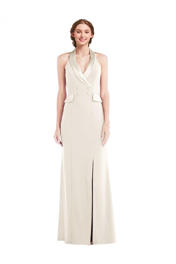 Long Ivory Sleeveless Trumpet Low Back Semi Formal Evening Dress / Prom Dress / Bridesmaid Dress Birmingham