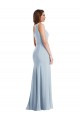 Long Light Sky Blue Sleeveless Trumpet Formal Evening Gown / Prom Dress / Bridesmaid Dress Birmingham