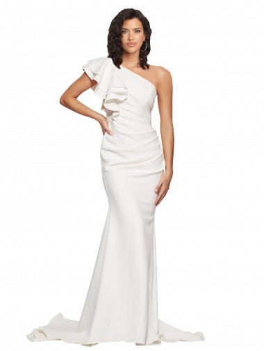 Sweep Train Ivory Sleeveless Sheath Semi Formal Evening Dress / Prom Dress / Bridesmaid Dress Birmingham