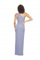 Long Smoke Blue Sleeveless Sheath Side Slit Formal Evening Gown / Prom Dress / Bridesmaid Dress Birmingham