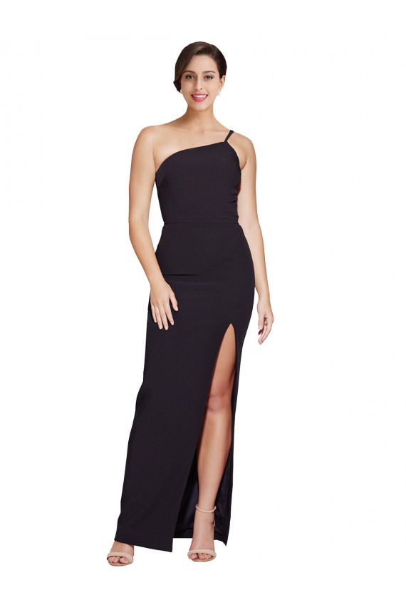 Long Black Sleeveless Sheath Side Slit Formal Evening Gown / Prom Dress / Bridesmaid Dress Birmingham