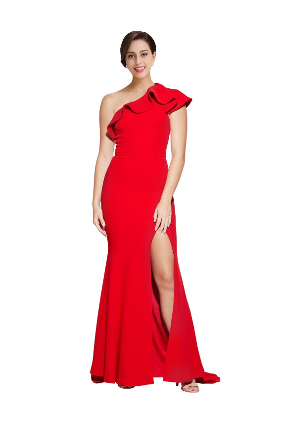 Sweep Train Red Sleeveless Sheath Semi Formal Evening Dress / Prom Dress / Bridesmaid Dress Birmingham