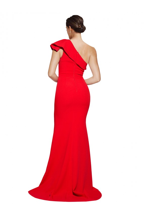 Sweep Train Red Sleeveless Sheath Semi Formal Evening Dress / Prom Dress / Bridesmaid Dress Birmingham