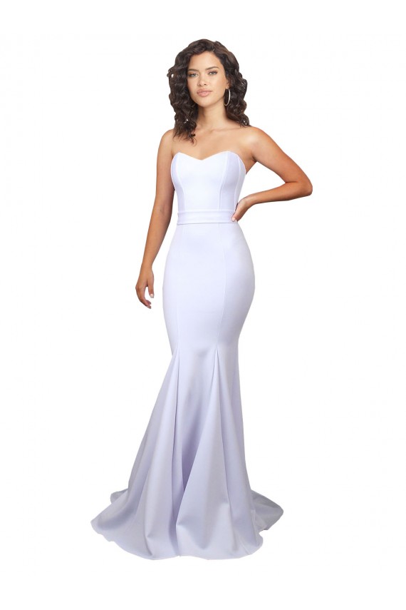 Long White Sleeveless Mermaid Beach Wedding Dresses Birmingham