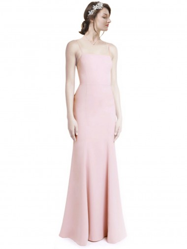 Long Pink Sleeveless Mermaid, Sheath Open Back Prom Dress / Bridesmaid Dress Birmingham