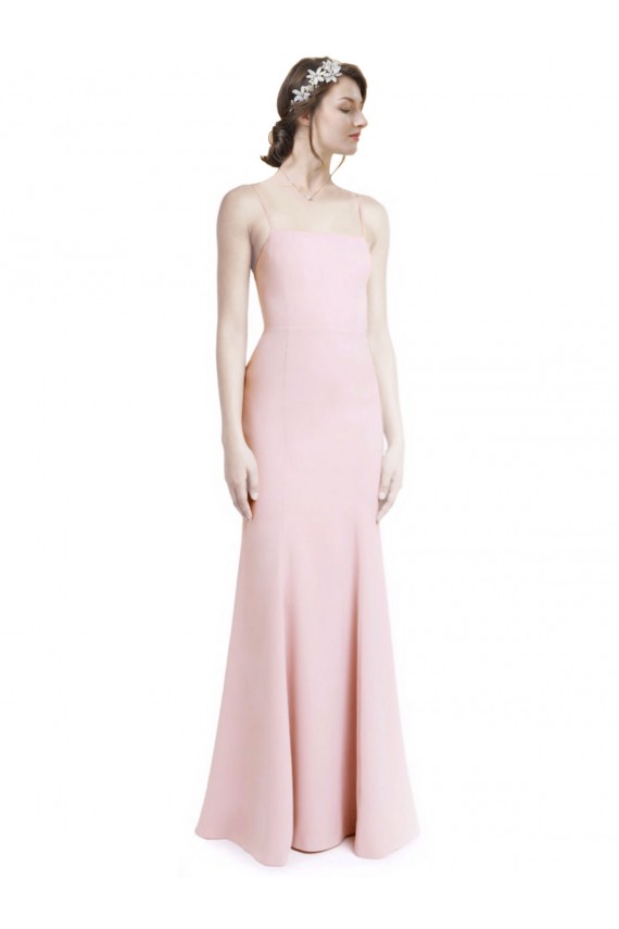Long Pink Sleeveless Mermaid, Sheath Open Back Prom Dress / Bridesmaid Dress Birmingham