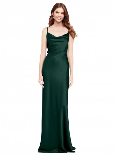 Long Hunter Sleeveless Sheath V-Back Black Tie Evening Gown / Prom Dress / Bridesmaid Dress Birmingham