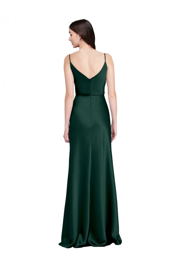 Long Hunter Sleeveless Sheath V-Back Black Tie Evening Gown / Prom Dress / Bridesmaid Dress Birmingham