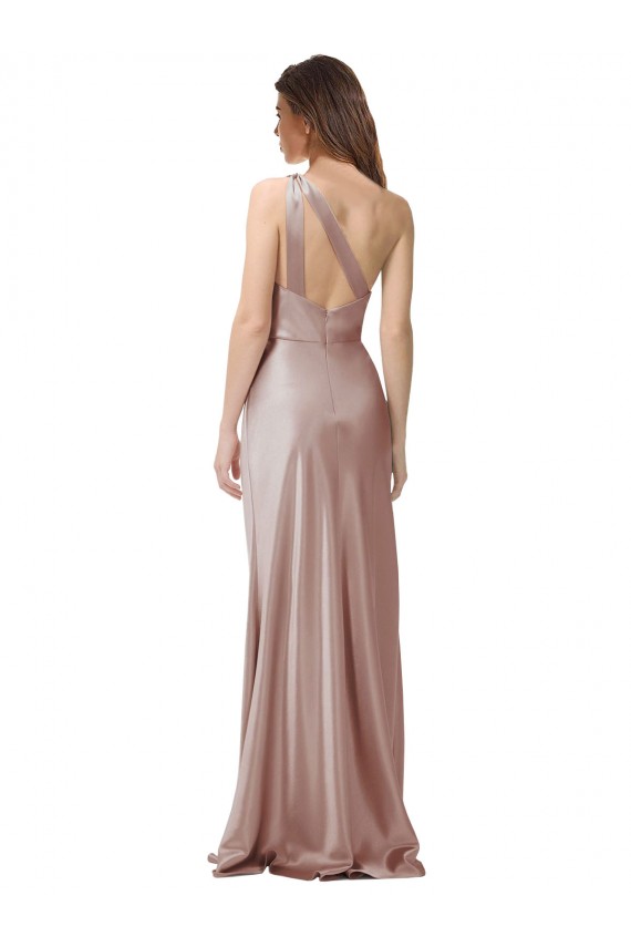 Long Dusty Pink Sleeveless Sheath Open Back Formal Evening Gown / Prom Dress / Bridesmaid Dress Birmingham