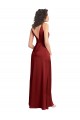 Long Burgundy Sleeveless A-Line V-Back Formal Dress / Bridesmaid Dress Birmingham