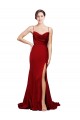Sweep Train Burgundy Sleeveless Sheath Open Back Black Tie Evening Gown / Prom Dress / Bridesmaid Dress Birmingham