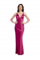 Long Fuchsia Sleeveless A-Line Low Back Stretch Satin Formal Evening Gown / Prom Dress / Bridesmaid Dress Birmingham