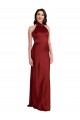 Long Burgundy Sleeveless A-Line Open Back Black Tie Evening Gown / Prom Dress / Bridesmaid Dress Birmingham
