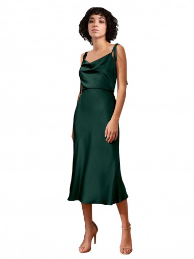 Midi Length Hunter Sleeveless Sheath Black Tie Evening Gown / Prom Dress / Bridesmaid Dress Birmingham
