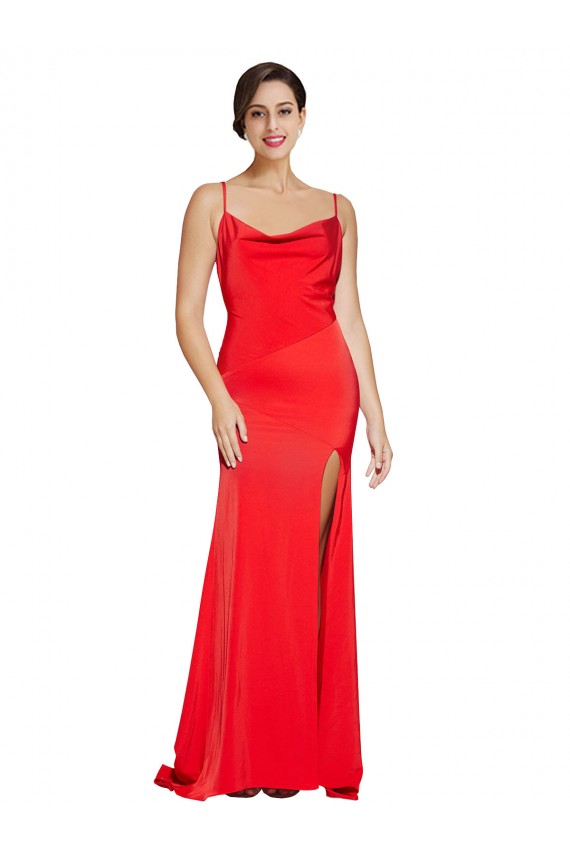 Long Red Sleeveless Sheath Low Back Formal Evening Gown / Prom Dress / Bridesmaid Dress Birmingham