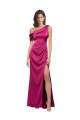 Long Fuchsia Sleeveless A-Line Side Slit Bridesmaid Dress / Evening Dress Birmingham