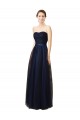 Long Dark Navy Sleeveless A-Line Bridesmaid Gown Birmingham