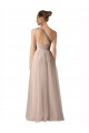 Long Nude Sleeveless A-Line Keyhole Back Formal Dress / Bridesmaid Dress Birmingham