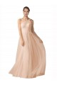 Long Nude Sleeveless A-Line Keyhole Back Formal Dress / Bridesmaid Dress Birmingham