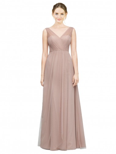 Long Blush Sleeveless A-Line Bridesmaid Dress Birmingham